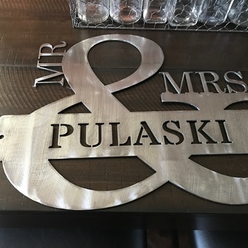 monogram mr and mrs redline steel